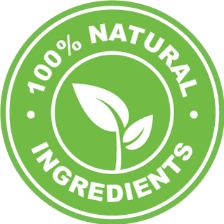 100% Natural ingredients badge