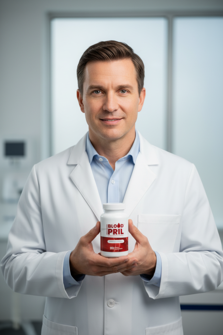 Health professional reviewing blood pressure supplement formulation